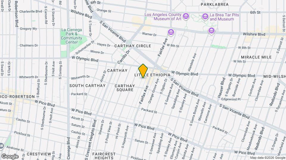 1050 S Hayworth Ave Map and Location Details