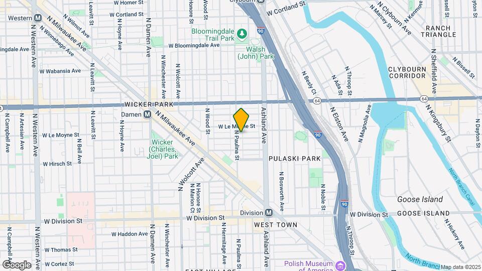 1457 N Paulina St, Unit 2 Map and Location Details