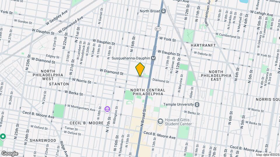 1432 W Diamond St Map and Location Details