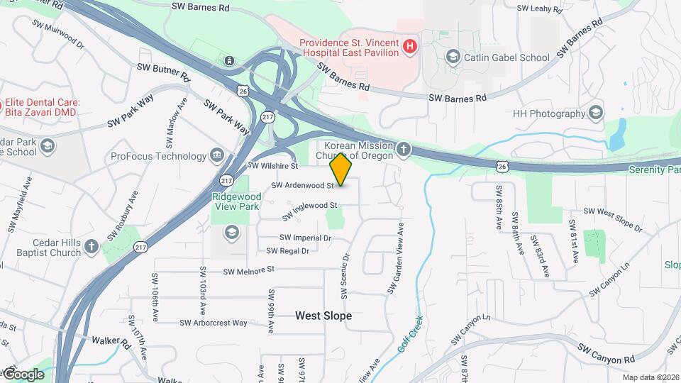 9500 SW Ardenwood St Map and Location Details