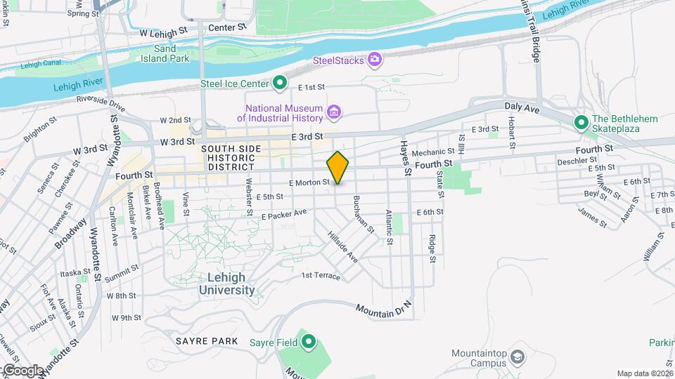 604 E 5th St Map and Location Details