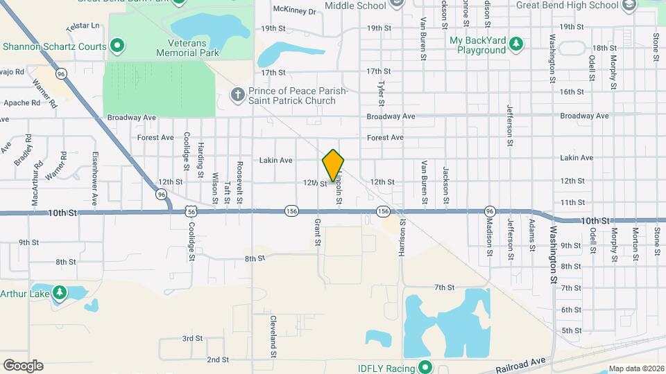 1029 Lincoln St Map and Location Details
