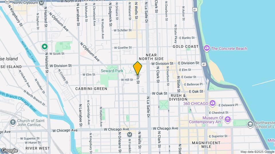 1110 N Wells St Map and Location Details