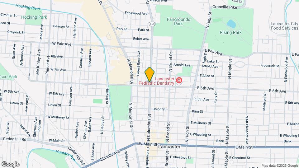 607 N Columbus St Map and Location Details