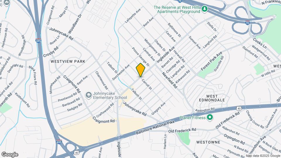 1141 Ingleside Ave Map and Location Details