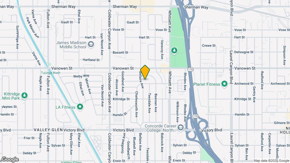 12643 Archwood St Map and Location Details
