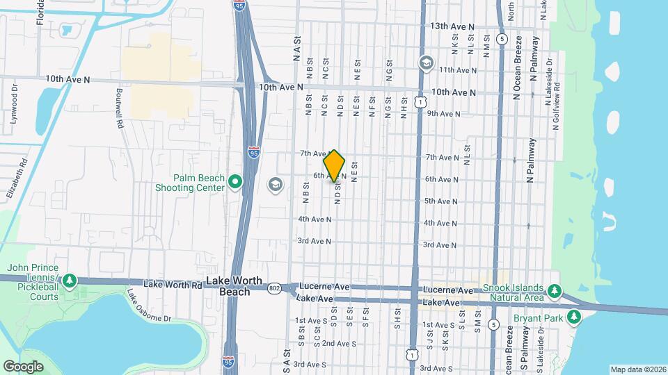 515 N D St Mapa y Detalles de la Ubicación