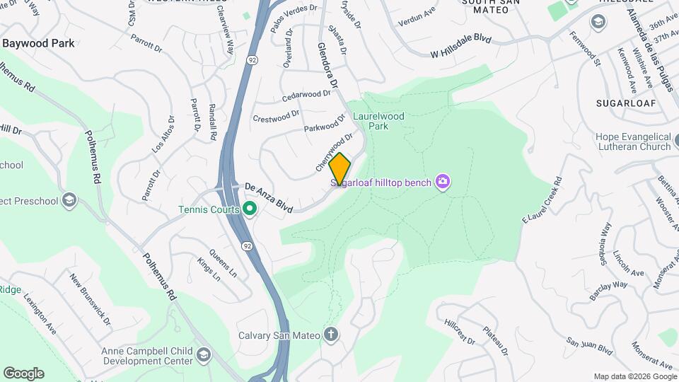 1545 De Anza Blvd Map and Location Details