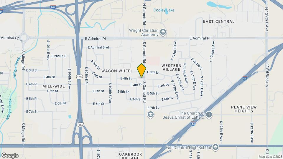 404 S Garnett Rd Map and Location Details