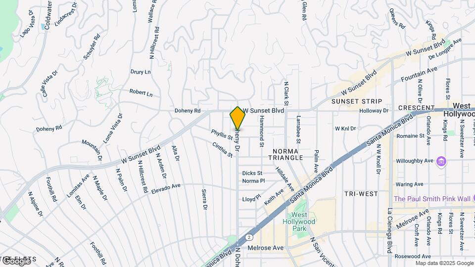 965 N DOHENY Dr-Unit -3/4 Map and Location Details