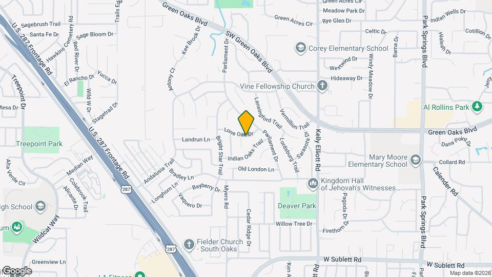 4510 Lone Oak Dr Mapa y Detalles de la Ubicación