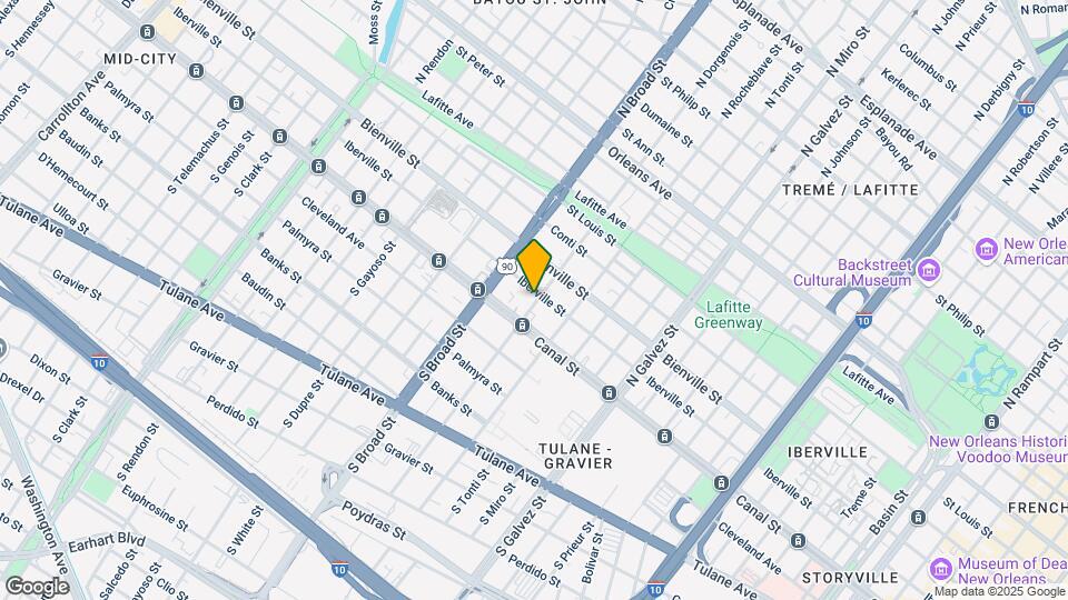 127 N Dorgenois St Mapa y Detalles de la Ubicación