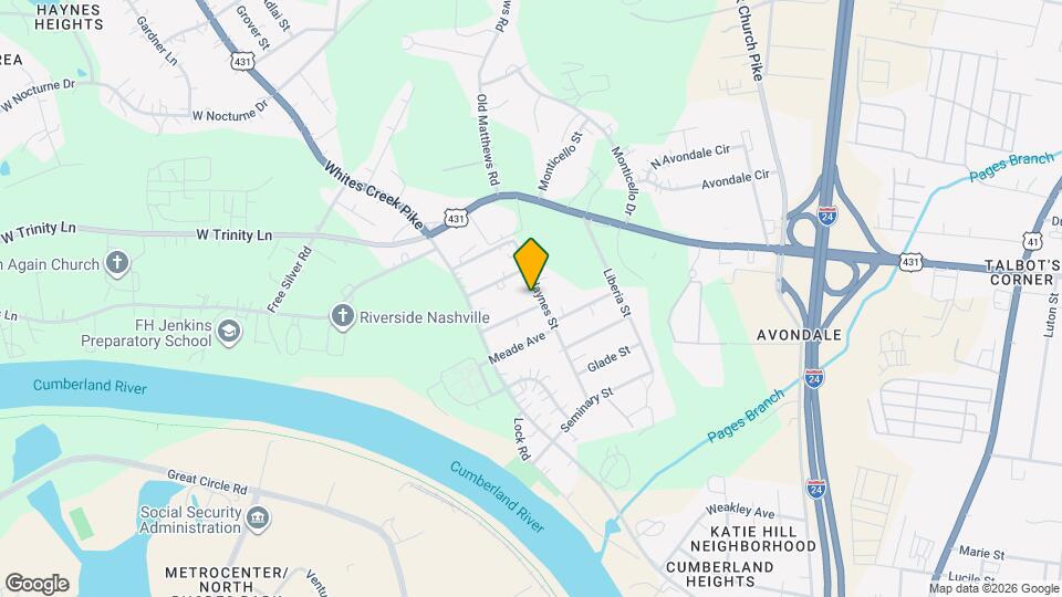 1904 Haynes St Map and Location Details