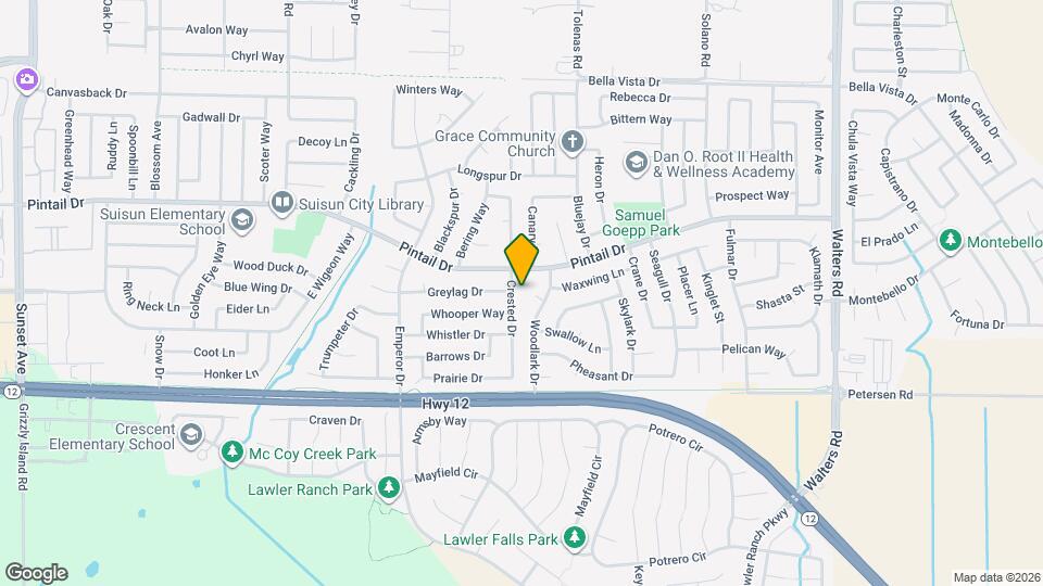 609 Crested Dr Map and Location Details