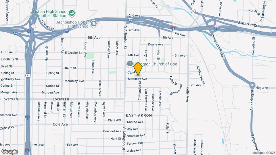 1141 McKinley Ave Map and Location Details