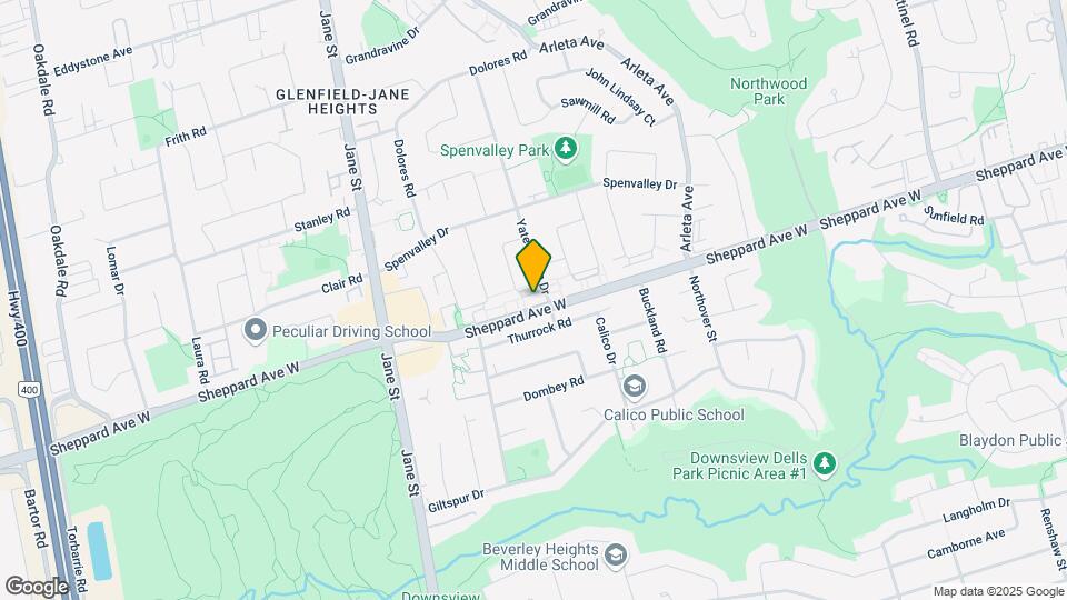 1890 Sheppard Ave W Map and Location Details