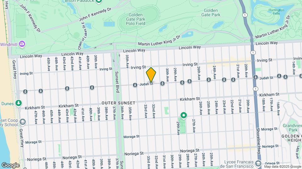 2701 Judah St Map and Location Details