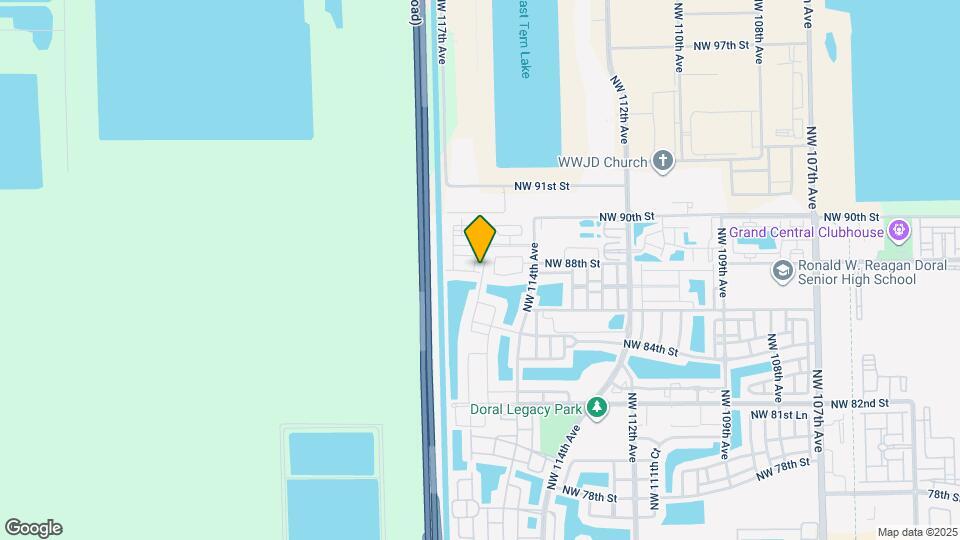 8755 NW 116th Ct Map and Location Details