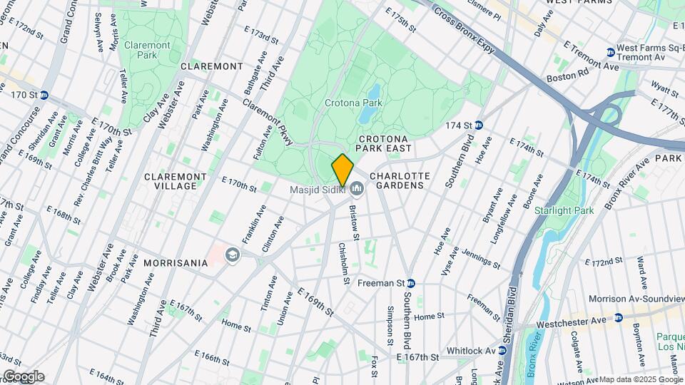 1422 Crotona Park East Map and Location Details