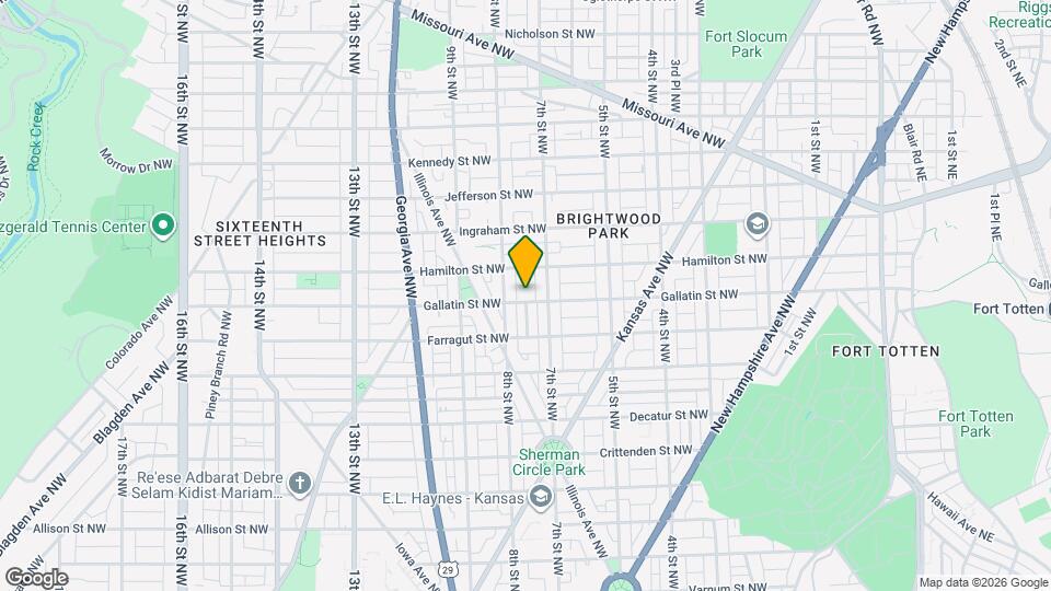 719 Gallatin St NW Map and Location Details