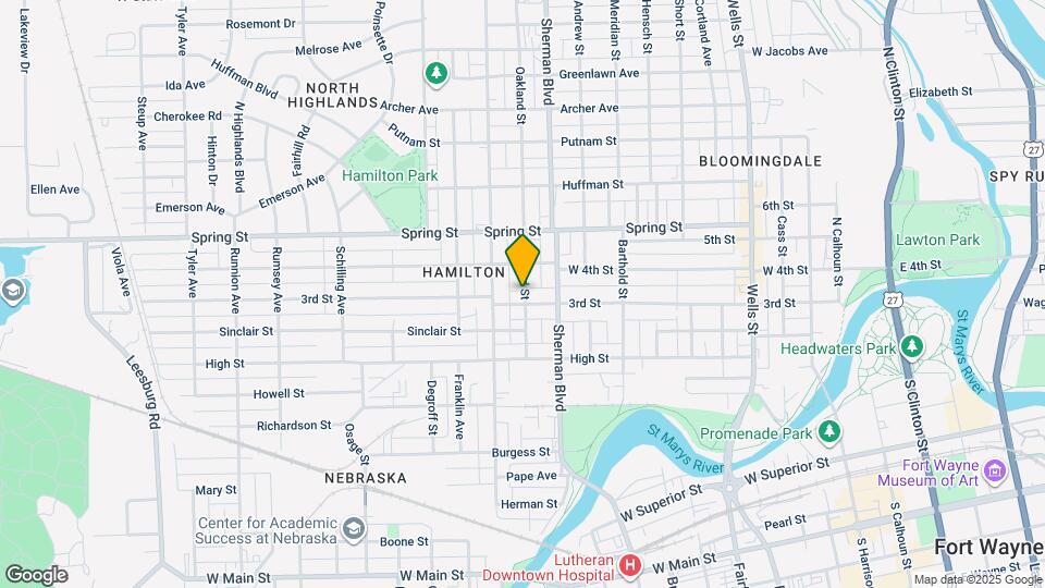 1409 Oakland St Map and Location Details
