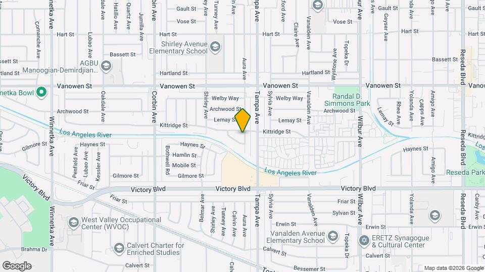 6607 Aura Ave Map and Location Details