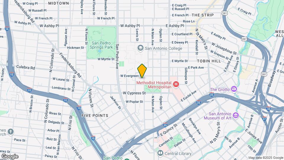 1415 N Main Ave Map and Location Details