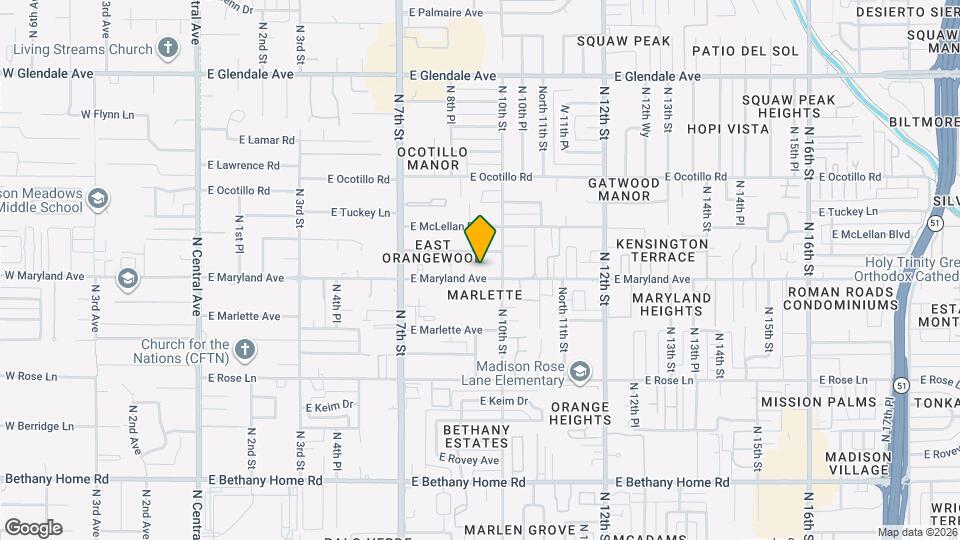 830 E Maryland Ave Map and Location Details