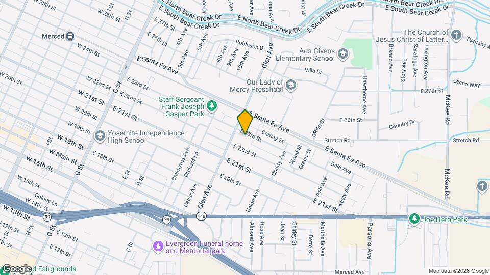 800 E 23rd St Map and Location Details