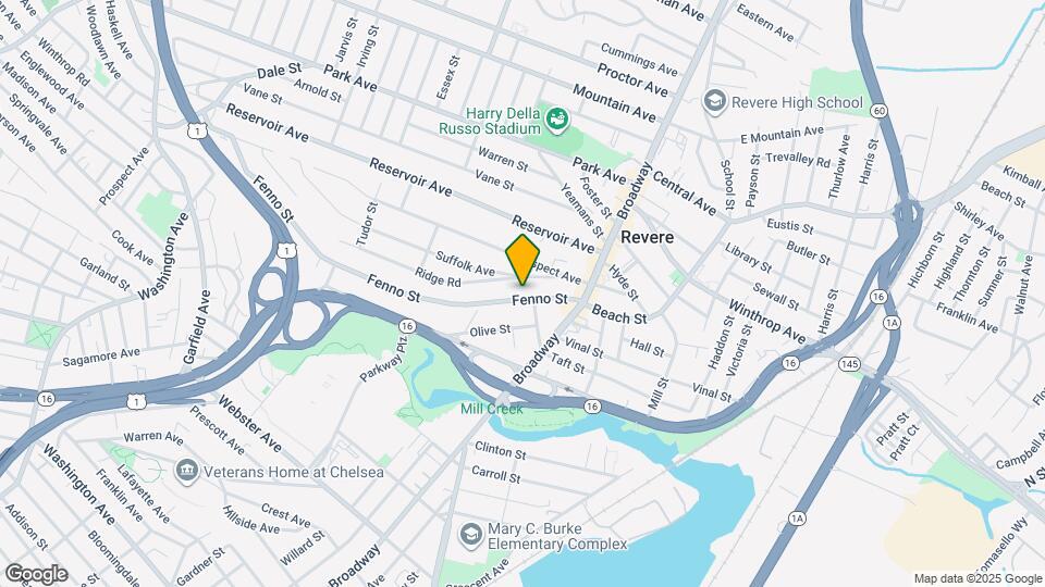 63 Fenno St, Unit 1 Map and Location Details