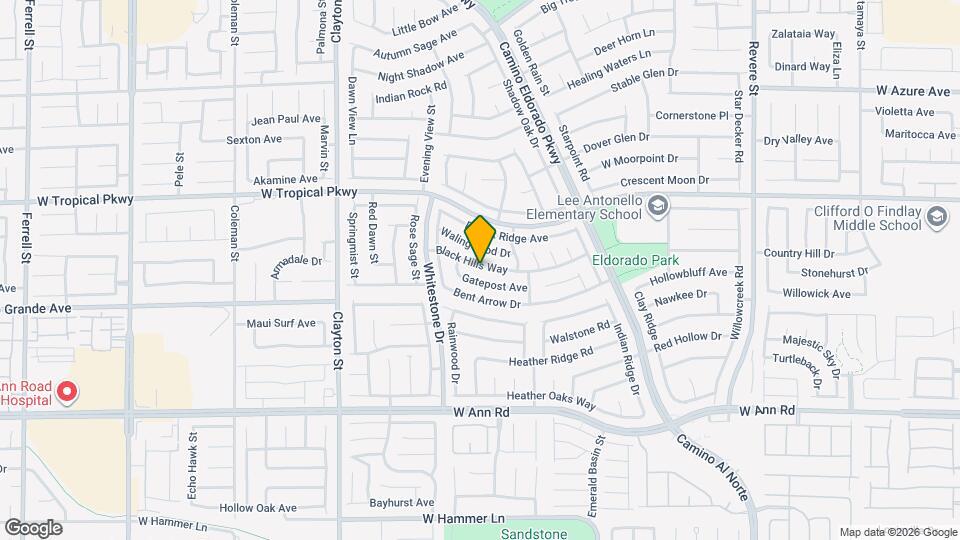 1683 Black Hills Way Map and Location Details