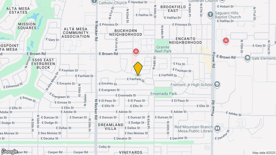 6304 E Fairfield St Map and Location Details