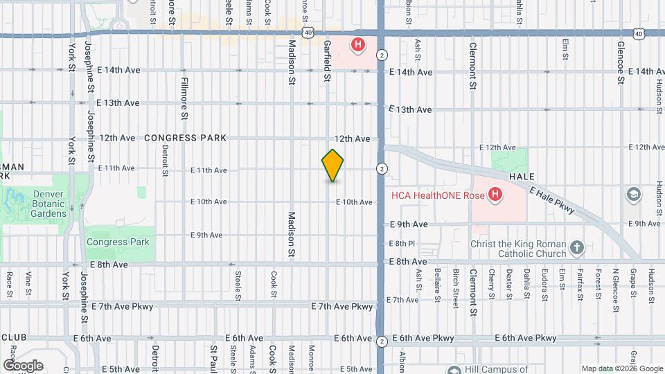 1044 Garfield St Map and Location Details