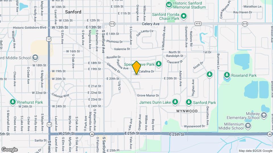 810 E 20th St Map and Location Details