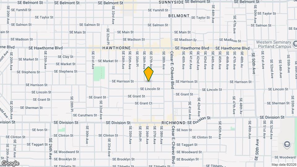 3622 SE Harrison St Map and Location Details