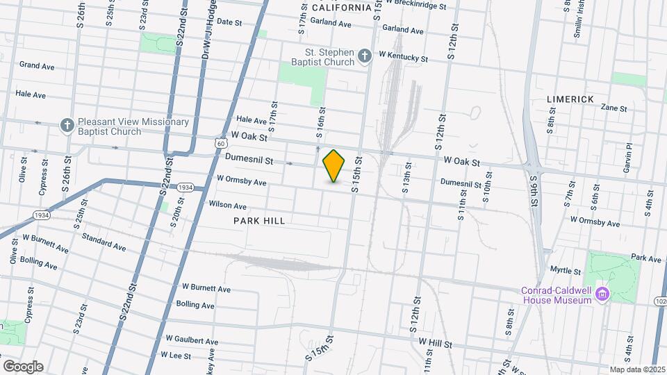 1525 W Ormsby Ave Map and Location Details