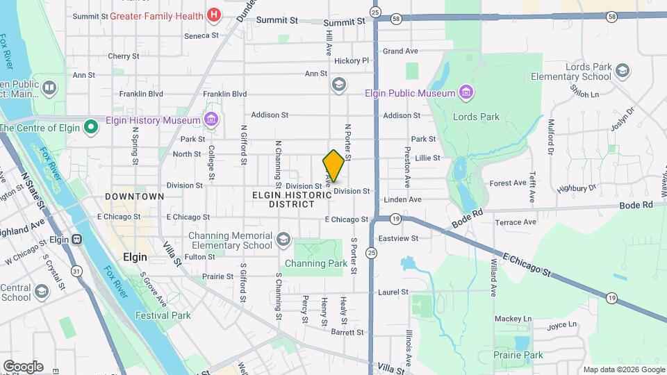 105 Hill Ave Map and Location Details