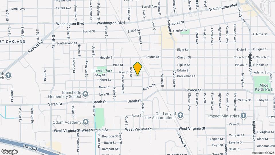 1850 Hebert St Map and Location Details