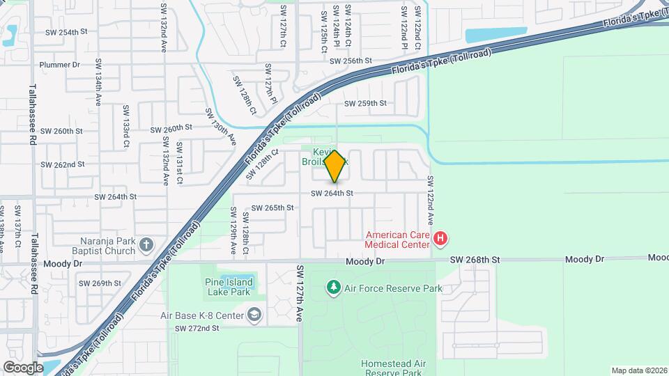 12501 SW 264th St Map and Location Details