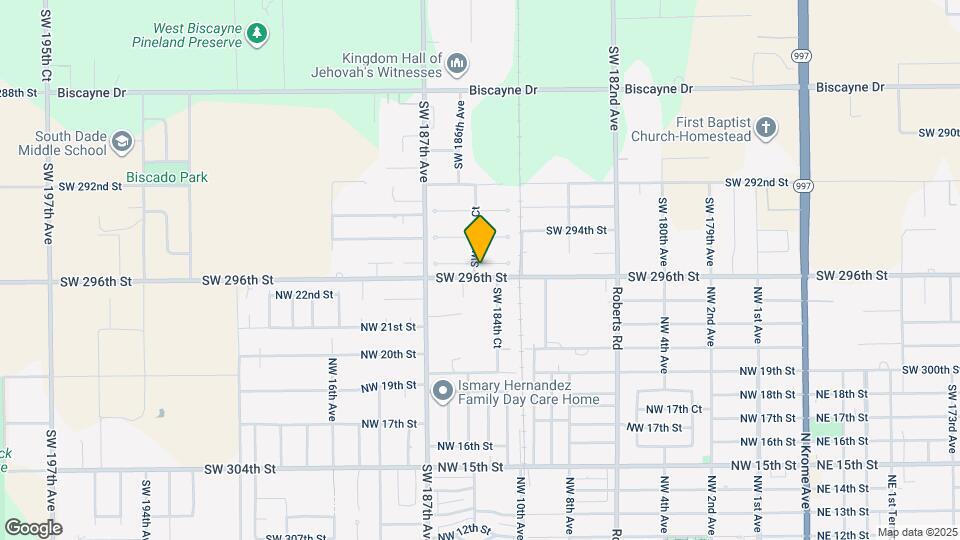 18490 SW 295th Terrace Map and Location Details