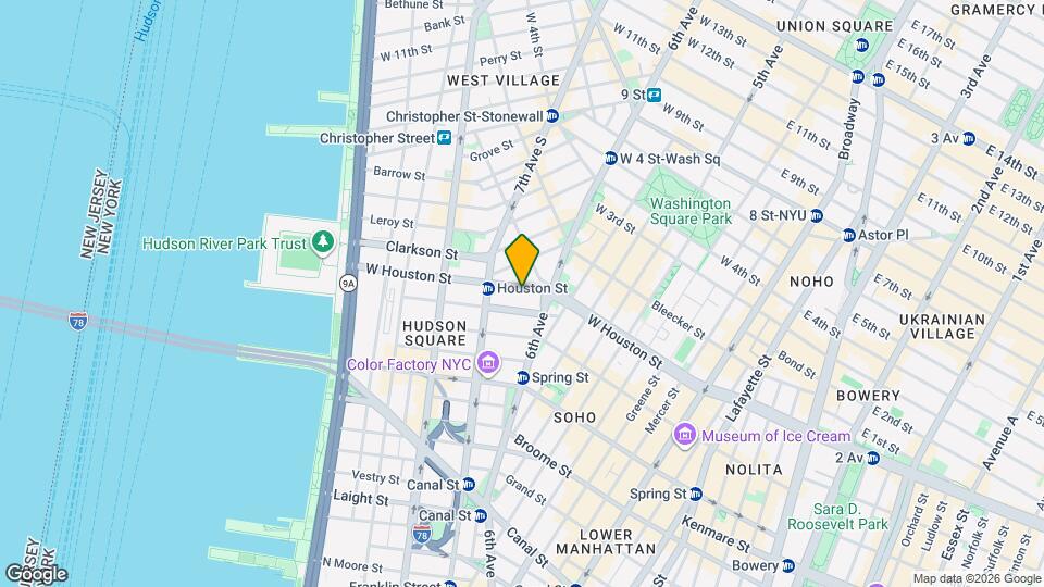 201 West Houston Street Map and Location Details