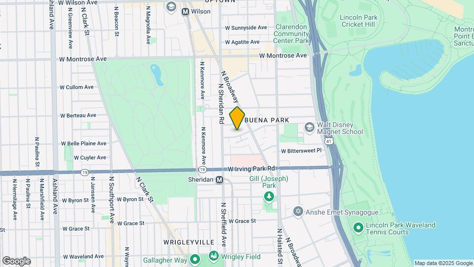 926 W Belle Plaine Ave Mapa y Detalles de la Ubicación