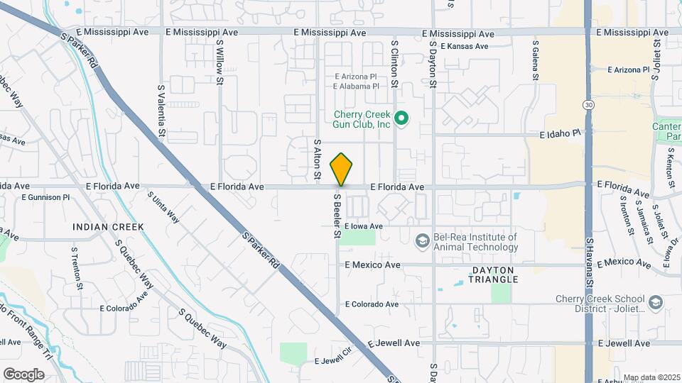 9300 E Florida Ave Map and Location Details