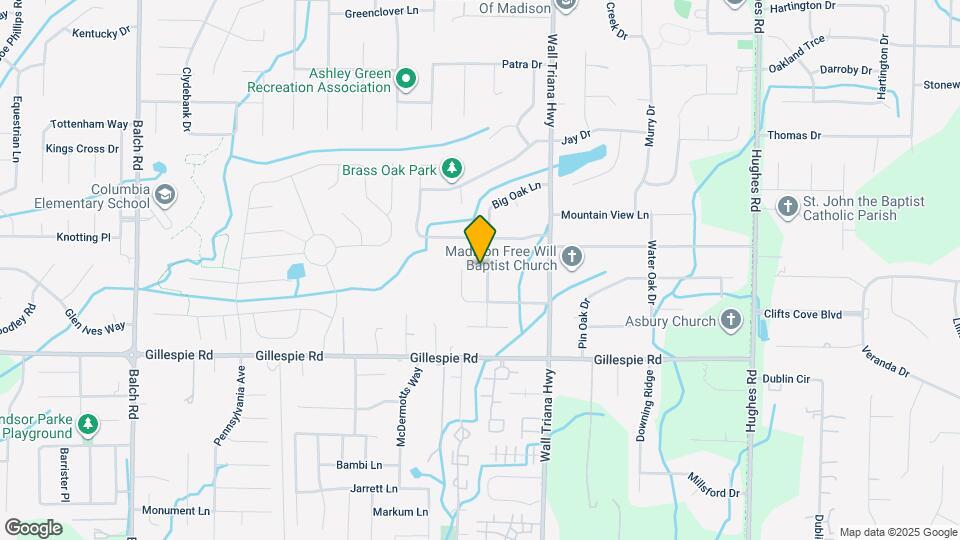293 Big Oak Ln Map and Location Details