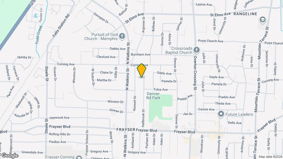 3587 Hallbrook St Map and Location Details