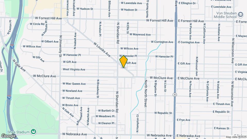 608 W Loucks Ave Map and Location Details