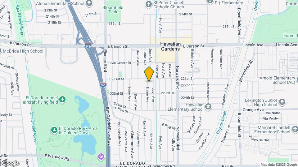 22118 Elaine Ave Mapa y Detalles de la Ubicación