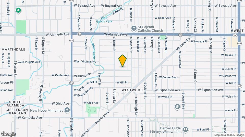 4337-4339 W Custer Pl Map and Location Details