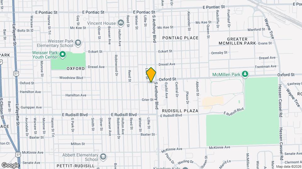 1712 Oxford St Map and Location Details