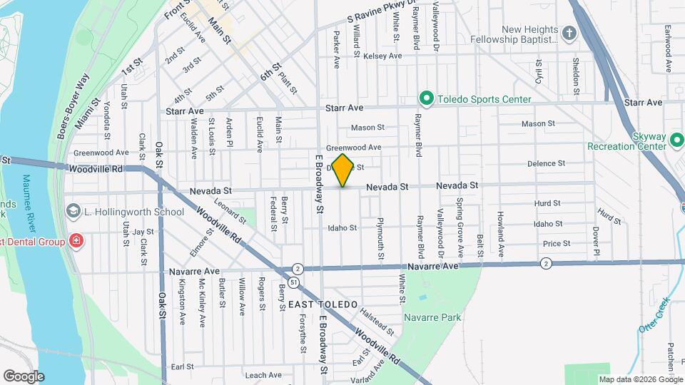 1104 Nevada St Map and Location Details